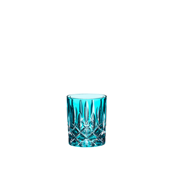 A RIEDEL Laudon Turquoise glass on a white background.