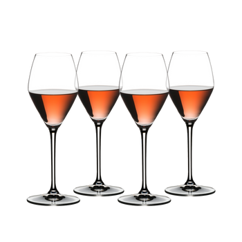 RIEDEL Rosé Set filled with a drink on a white background