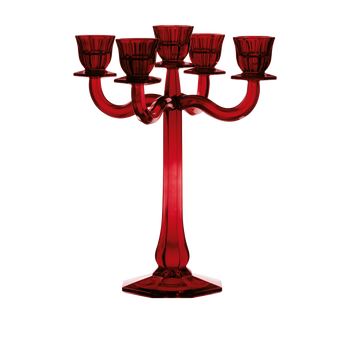 NACHTMANN Ravello 5-Armed Candleholder Copper Ruby on a white background