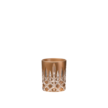 A RIEDEL Laudon Bronze glass on a white background.