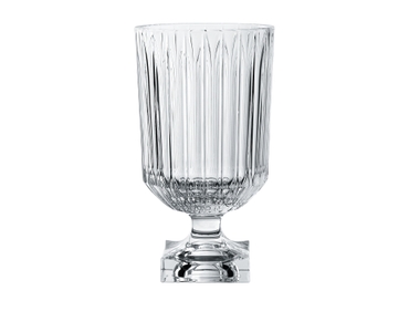 NACHTMANN Minerva Footed Vase, 31.5cm | 12.4in filled with a drink on a white background