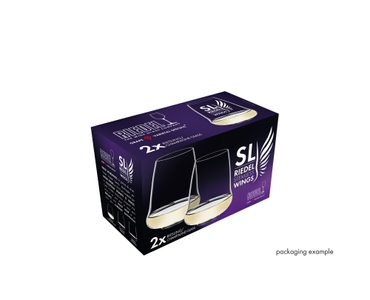 SL RIEDEL Stemless Wings Riesling/Sauvignon/Champagne Glass in the packaging