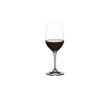 RIEDEL Restaurant Riesling/Zinfandel filled with a drink on a white background