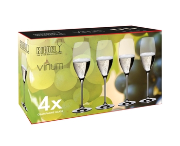 RIEDEL Vinum Champagne Glass Set in the packaging