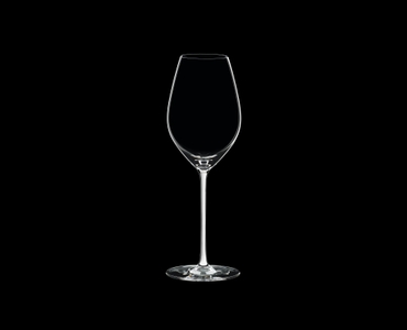 RIEDEL Fatto A Mano Champagne Wine Glass White on a black background