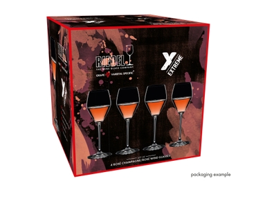 RIEDEL Extreme Rosé/Champagne Glass in the packaging