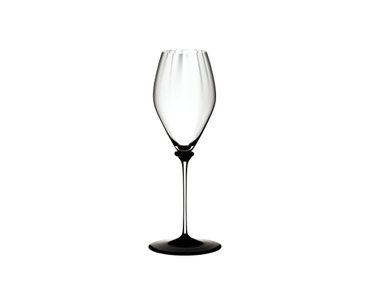 RIEDEL Fatto A Mano Performance Champagne Glass Black Base on a white background