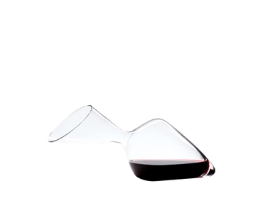 RIEDEL Tyrol Decanter filled with a drink on a white background