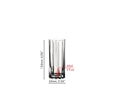 A RIEDEL Drink Specific Glassware Highball glass filled with a drink on a white background.