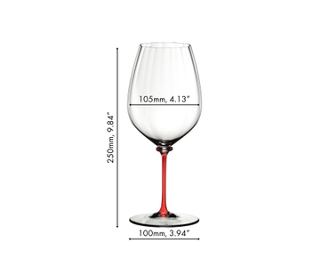 Sample packaging of a RIEDEL Fatto A Mano Performance Cabernet Sauvignon Red single pack.
