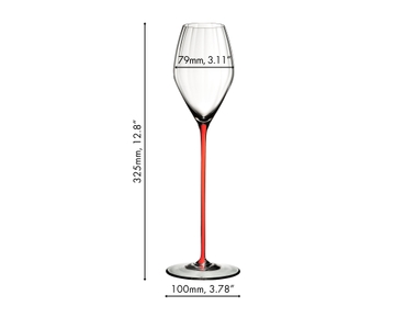 RIEDEL High Performance Champagne Glass Red a11y.alt.product.dimensions