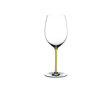 RIEDEL Fatto A Mano Cabernet/Merlot Yellow on a white background