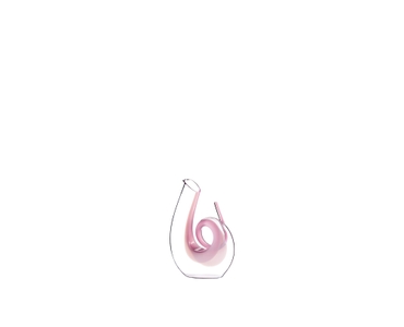 RIEDEL Decanter Curly Pink R.Q. on a white background