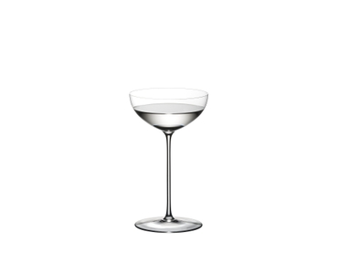 RIEDEL Superleggero Coupe/Cocktail filled with a drink on a white background