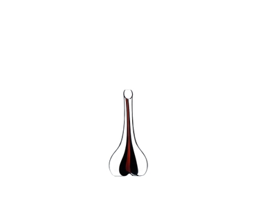 RIEDEL Decanter Black Tie Smile Red R.Q. on a white background