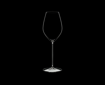 RIEDEL Superleggero Champagner Weinglas auf schwarzem Hintergrund