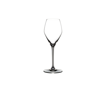 RIEDEL Extreme Rosé Wine / Rosé Champagne Glass filled with Rosé Champagne on white background