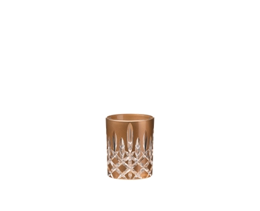 A RIEDEL Laudon Bronze glass on a white background.