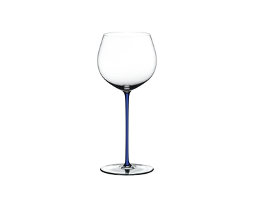 RIEDEL Fatto A Mano Chardonnay (im Fass gereift) Blau auf weißem Hintergrund