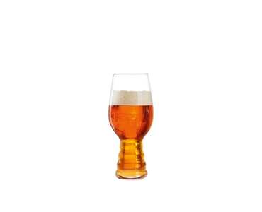 SPIEGELAU Craft Beer Glasses IPA (Set of 4) filled with a drink on a white background