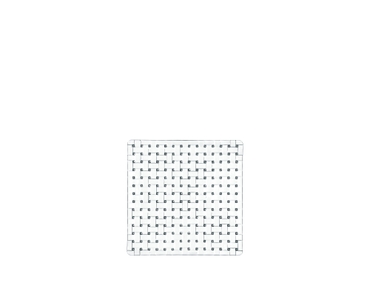 NACHTMANN Bossa Nova Platter - square, 21cm | 8.268in riempito con una bevanda su sfondo bianco