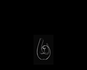 RIEDEL Decanter Curly R.Q. on a black background