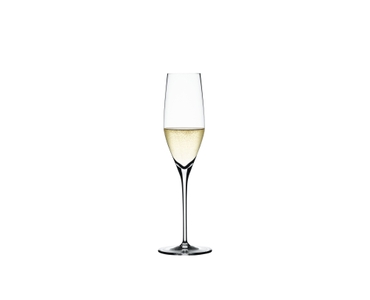 SPIEGELAU Authentis Sparkling Wine filled with a drink on a white background