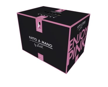 RIEDEL Fatto A Mano Champagne Wine Glass Pink in the packaging