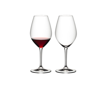 RIEDEL Wine Friendly Red Wine filled with a drink on a white background