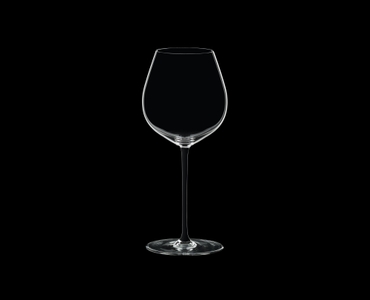 RIEDEL Fatto A Mano Pinot Noir Black on a black background