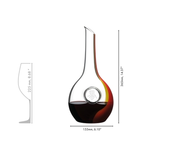 RIEDEL Décanteur Zodiaque Chinois Cheval - rouge/jaune 