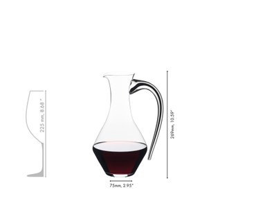 RIEDEL Fatto A Mano Cabernet Magnum Dekanter - Schwarz 