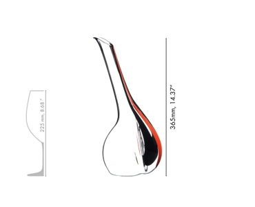 RIEDEL Black Tie Touch Decanter - red