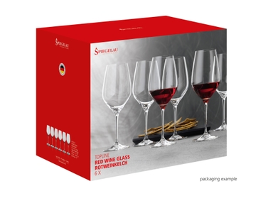 SPIEGELAU Topline Bordeaux Glass in the packaging