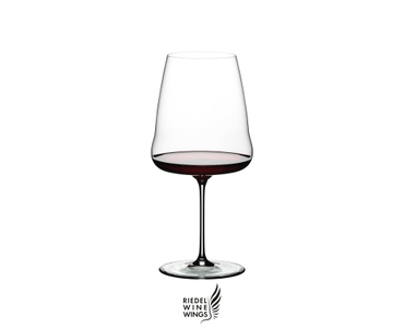 RIEDEL Winewings Restaurant Cabernet Sauvignon filled with a drink on a white background