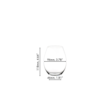 A RIEDEL Wine Friendly Tumbler filled with rosé wine against a white background.