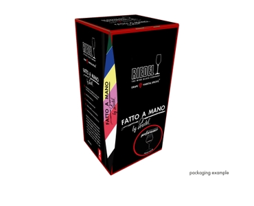 RIEDEL Fatto A Mano Black Tie Chardonnay in the packaging