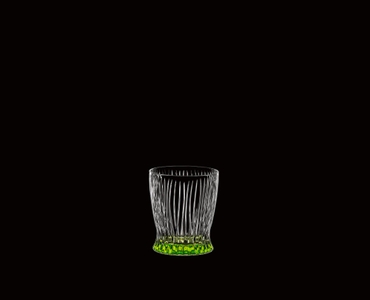 RIEDEL Tumbler Collection Fire Whisky Spring Green on a black background