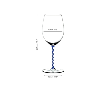 RIEDEL Fatto A Mano Cabernet/Merlot - blue white twisted - Hotel du Cap Eden Roc Edition 