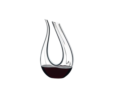 RIEDEL Amadeo Fatto A Mano Decanter filled with a drink on a white background