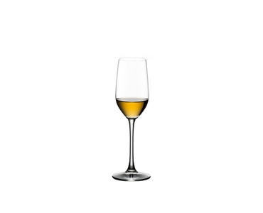 RIEDEL Ouverture Tequila filled with a drink on a white background