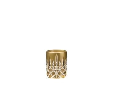 RIEDEL Laudon Tumbler - Gold gefüllt mit einem Getränk auf weißem Hintergrund
