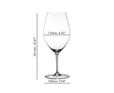 A white wine filled RIEDEL Wine Friendly RIEDEL 001 - Magnum glass against a white background.