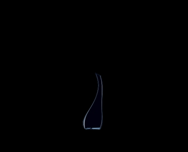 RIEDEL Dekanter Cornetto Single auf schwarzem Hintergrund