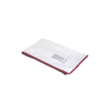 RIEDEL Microfiber Polishing Cloth filled with a drink on a white background