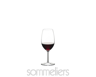 RIEDEL Sommeliers Vintage Port filled with a drink on a white background