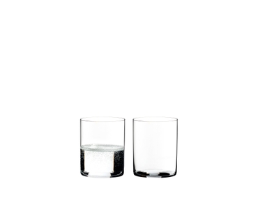 RIEDEL Veloce Water filled with a drink on a white background