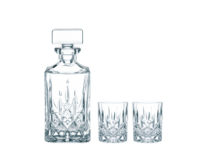 Clear - 91899 Set of 3 10.4 oz Nachtmann Noblesse Decanter and Whisky Glass