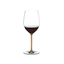 RIEDEL Fatto A Mano Gift Set Cabernet/Merlot filled with a drink on a white background