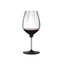RIEDEL Fatto A Mano Performance Cabernet/Merlot - black base filled with a drink on a white background